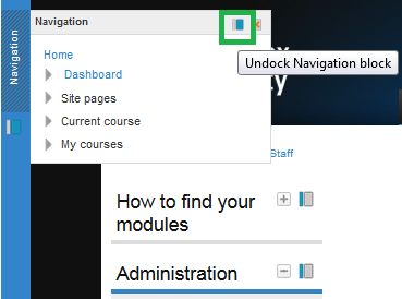 undock block