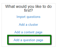 add a question page