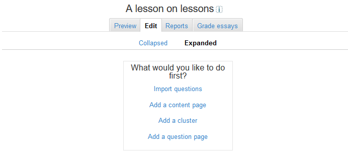 addign a lesson